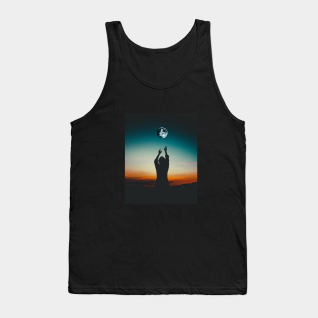 Litecoin: Reach for the Moon Tank Top by felixbunny